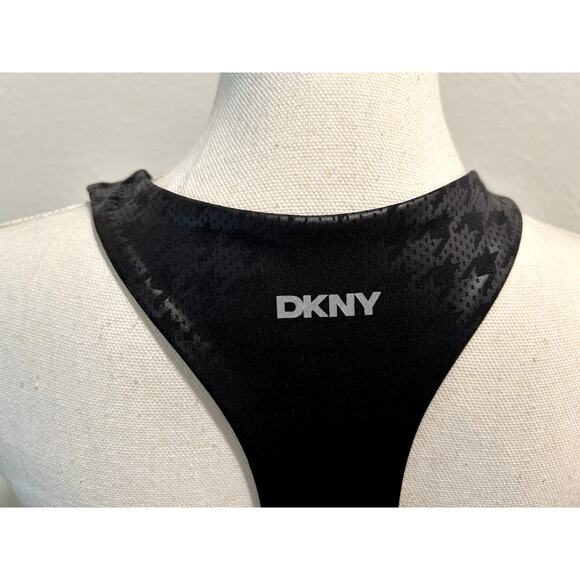 DKNY Women's Cropped Racerback Tank Black Size Medium New - Picture 5 of 9